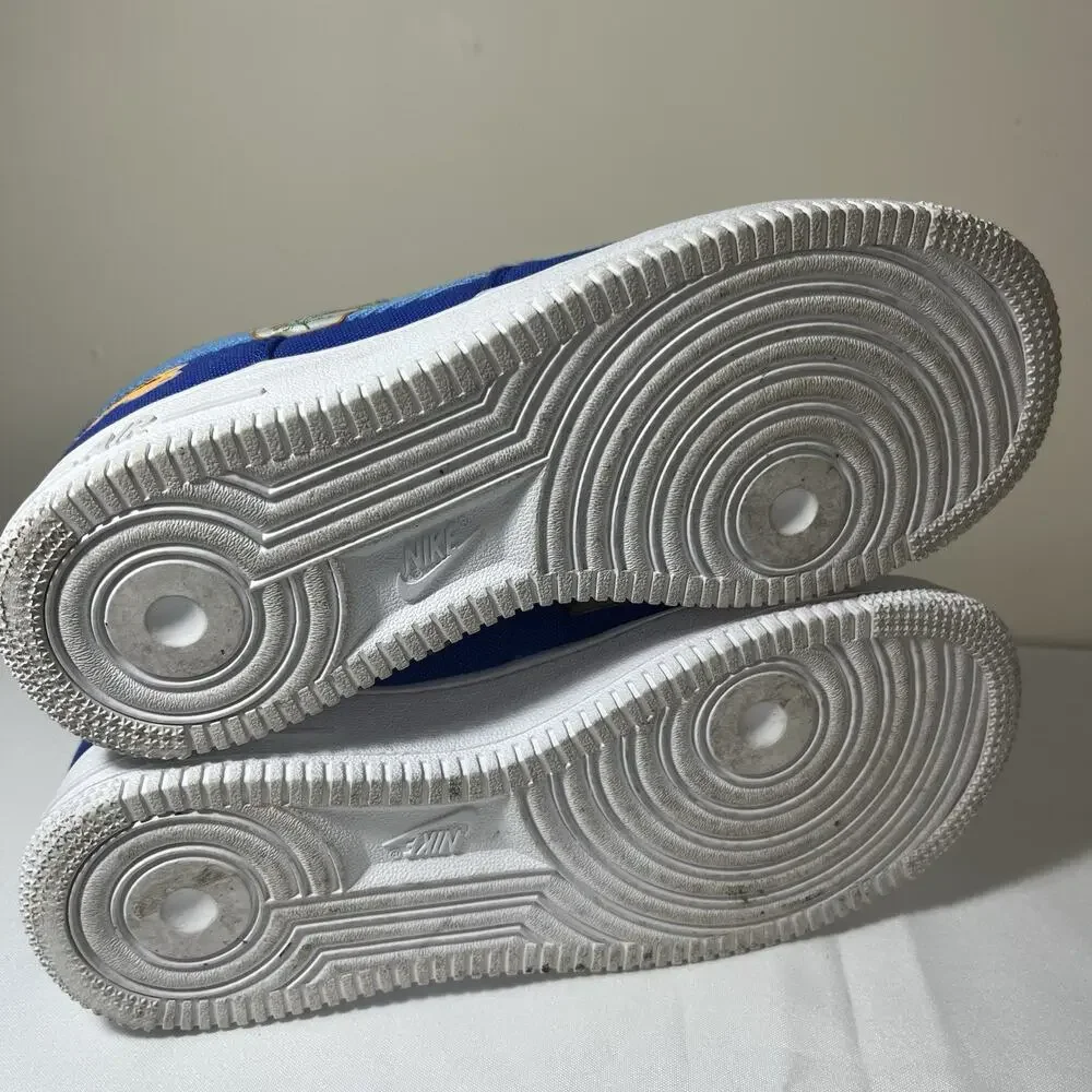 Rare Nike Air Force 1 Patched Up LA Blue Sneakers‎ Size 5Y Anniversary Edition